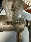 Vtg Universal Cast Iron Meat Grinder  2  Table Mount