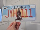 111 Alaska Standing Bear License Plate  Jyh 111  Expired