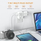 Wall Outlet Extender Surge Protector With Usb Charger Port Wall Adapter Tap    