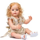 Realistic 22  Reborn Baby Dolls Lifelike Newborn Full Body Silicone Vinyl Girl