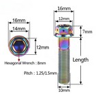 Titanium Bolt M10x20 25 30 35 40 50 60 65 70 75 80 85 90mm Flange Hex Gr5 Screws