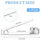  Jumbo Safety Pins 7p  5 Inch Extra Large Safety Pins Heavy Duty  Stainless 