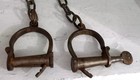 Handcuff With 2 Key Antique Handcrafted Rare Neck Leg   Hand Shackles Cuffs