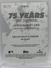 Topps 2026 Topps Baseball 75 Years Francisco Lindor Auto  75ya-fl  75