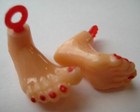 Vintage Plastic Feet With Red Nails Gumball Charm Prize Toy Lot