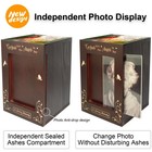 Large Wood Cremation Urn With Photo For Human Ashes Adult - Best Offer Cardinal