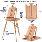 196pcs Deluxe Artist Painting Set With French Easel  48 Colors Acrylic   Oil    