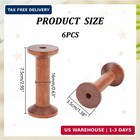 Wooden Spools 6pcs Empty Wood Thread Spools Sewing Bobbins Spools Craft For Jewe