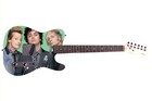 Green Day Facsimile Autographed Signed Graphics Photo Guitar