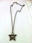 Bats Flying Star Pendant Pentagram Gothic Mythic Magical Vampire Amulet Bronze