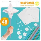 48 Pack Diy Pinwheels For Kids - Bulk Spring Summer Crafts For Kids 3-5  4-6    