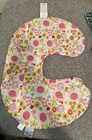 Original Boppy Feeding Nursing Pillow Cover Mcm Pink   Green Stylized Flowers