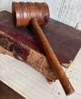 Vintage Wooden Gavel Judge Auctioneer Mallet Collectible Primitive Wood Decor