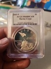 Pcgs Pr68dcam 2005 Marine Corps Silver One Dollar Commemorative 