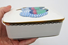 Herend Blue Fishnet Ducks Covered Box   First Edition   5 1 4 
