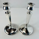      Webster Sterling Weighted Candlesticks Pair 6  Vintage Silver Candle Holders