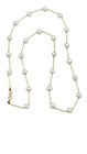 Vtg 14k Yellow Gold 4-5mm Freshwater Pearl Station Necklace 18 