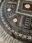 Vintage Tapa Bark Cloth Vatulele Fijian Masi Pacific Art Culture 35    Round