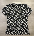 J lindeberg Golf Shirt S Women Tour Tech Print Polo Oak Moonbeam Tennis Nwt