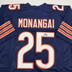 Autographed signed Kyle Monangai Chicago Blue Football Jersey Jsa Coa