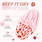 Shower Cap For Women Terry Lined Bath Cap Large Reusable Waterproof Elastic Band