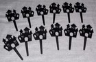 Set Of 12 Black Haunted House Cupcake Cake Toppers Halloween Decoration Picks