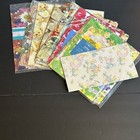Vintage Lot Of 8 Gift Wrap Paper Floral   Baby Designs  Cleo  Hallmark  Shamrock