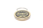 Vintage Shell Oil Gas Station Key Fob Keychain 1960s Gold Tone Petroliana Sign