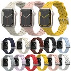 Strap Replacement For Apple Watch Series 7 6 5 4 3 2 1 Silicone Lace Soft Band 