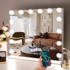 Led Hollywood Makeup Mirror Large Vanity Light Mirror With Dimmable Led Bulbs