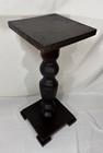Antique Victorian Arts   Crafts Quartersawn Oak Pedestal Plant Stand Varnished