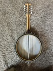 Banjolin Handmade Antique Unique Build Alvarez Pot Custom Stone Inlay Maple Neck
