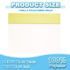 Tulle Fabric Rolls  54 Inch By 40 Yards Fabric Spool Tulle  Light Yellow