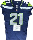 Tre Flowers Game Worn     09 19 2021 Seahawks Nfl Jersey      Vs  Titans Inc  Coa     