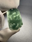 11 8g Natural  Guatemalan Water Blue Jade Carved Dragon Pedant