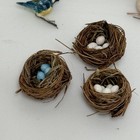 Miniature Song Birds   Nests Lot Of 5 Dollhouse Fairy Garden Mini Micro Props