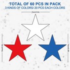 Patriotic Star Cutouts 4th Of July Red Blue White Cut-outs 5 9 Inch Star Shape C