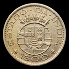             Portuguese India 1958 1 Escudo Coin  Estado Da India   Armillary Sphere