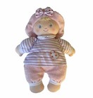 Vintage Gund Baby Sweet Dolly Pink Terry Cloth Plush 12 Inch Lovey Blond Hair