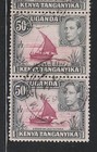 Kut 1938-54 Kgvi  50c Sg144eb Error Dot Removed In Pair With Normal Rare 