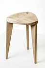 Oak Stool Carved Seat  Height 45cm - 18   Three Legged  Oak Chair  Stool  Chair 