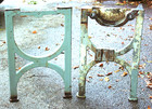 Vintage Cast Iron Machine Legs Base Stand Industrial Heavy Duty