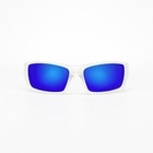 Oakley Gascan Oo9014 Sunglasses Frosted Clear Frame Dark Blue Mirrored Lenses