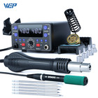 Wep Digital 775w Soldering Iron Station Hot Air Rework Station T12 Iron Tips