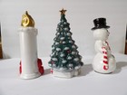 Jim Beam Noel Candle  Christmas Tree   Frosty The Snowman Paperweights