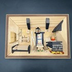 Gdr Erzgebirge German Chalet Diorama Shadow Box Folk Art Kitchen Miniature Wood