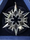 Swarovski 3  Snowflake Crystal Annual Christmas Ornament 2007 Original Box Read