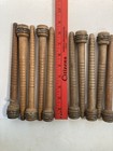 Wood Bobbins Spools Industrial Style Spindles 8  And 8 75  Wooden Quills Lot-10
