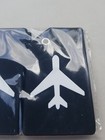 Silicone Luggage Tags Black 6 Pack With Plane Embedded Design   Name Id 