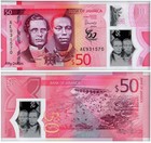 Jamaica 50-5000 Dollars 6 Pcs Set  2022  P-96-101  Unc  Commemorative  Polymer